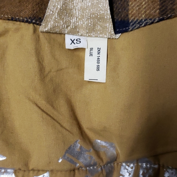 Da Nang• xs knit wool blend vest toggle closure hood plaid tribal - Picture 10 of 11